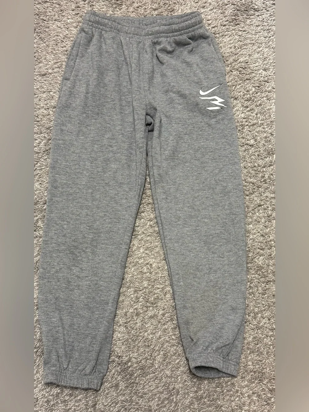 VGUC Boys Nike 3 Brand Grey Sweat Pants, Size YLG